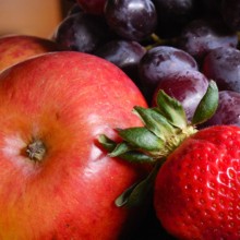 Apfel, Zwetschgen, Erdbeere